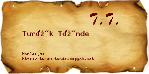 Turák Tünde névjegykártya