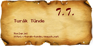 Turák Tünde névjegykártya